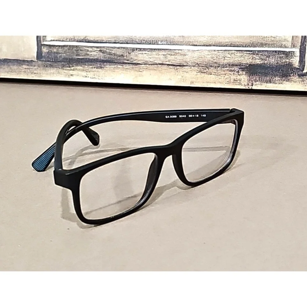 Emporio Armani EA3089 5042 Black Square Glasses Frames Only 58-18 145